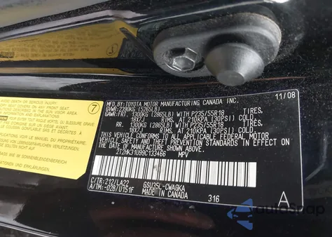 2009 Lexus Rx 350 from USA, damaged, VIN 2T2HK31U99C133466